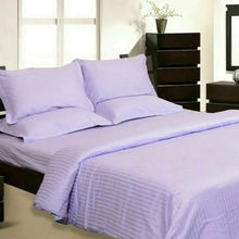 HOSTA HOMES Purple 280 Tc Satin Cotton Queen Size Bed Sheet with 2 Pillow Covers