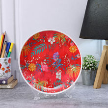 PENTADECO Red Floral Medium Decor Plate