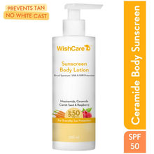 Wishcare Sunscreen Body Lotion SPF 50 Broad Spectrum PA+++ UVA & UVB Protection - Body Sunscreen