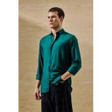 Snitch Slim Fit Viscose Teal Shirt