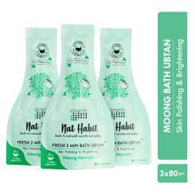 Nat Habit Fresh Bath Ubtan- Moong Body Scrub with No Surfactants for Natural Daily Body Cleansing