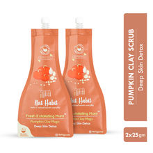 Nat Habit Pumpkin Clay Exfoliating Mura, Face Scrub for Deep Skin Detox with Natural Salicylic Acid