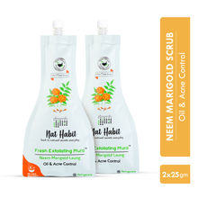 Nat Habit Neem Marigold Laung Exfoliating Mura, Ayurveda Face Cleansing Scrub for Acne, Oily Skin
