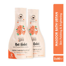 Nat Habit Fresh Bath Ubtan - Masoor Body Scrub, Skin Polishing & Brightening with Pulses,Milk & Curd