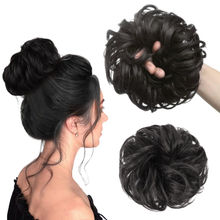 Majestique Messy Bun Artificial Hair Scrunchies, Hair Extensions With Elastic Rubber Band