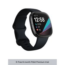 Fitbit Sense, Carbon/graphite Stainless Steel