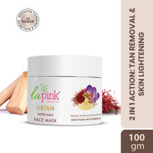 La Pink Ubtan Face Mask Pack With Saffron For Fresh & Glowing Skin, Removes Tan & Blemish