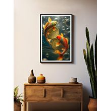 999Store Colorful Koi Fish Canvas Painting