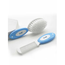 GUBB Baby Grooming Kit for New Born Baby (0M+)Baby Comb & Brush Set with Soft Nylon Bristles - Blue
