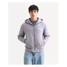 Rare Rabbit Mens Bien Dusky Purple Cotton Blend Fabric Jacket