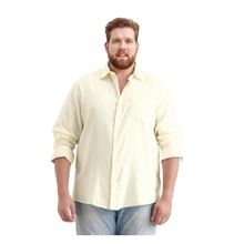 Rare Rabbit Mens Koft Big Yellow Cotton Blend Fabric Plain Shirt