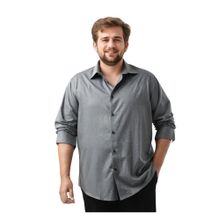 Rare Rabbit Mens Yok Big Dark Grey Cotton Poly Fabric Regular Fit Plain Shirt
