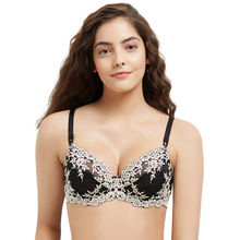 Wacoal Embrace Lace Non-Padded Wired 3/4Th Cup Lace Fashion Bra - Black