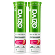 OZiva Bioactive Gluta Fizzy (L-Glutathione), Reduce Cellular Damage on Skin - Strawberry