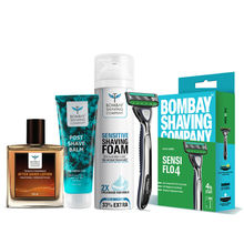 Bombay Shaving Company Sensi Flo 4 Razor + Sensitive Shaving + Balm + Turmeric And Sandalwood