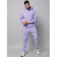 Griffel Mens Front Logo Solid Fleece Basic Mauve Tracksuit (Set of 2)
