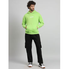 Griffel Men Oversized Fit Front Logo Cotton Parrot Fleece Hoodie and trackpant (Set of 2)