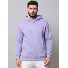 Griffel Mens Front Logo Solid Fleece Basic Mauve Hoodie Sweatshirt
