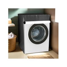 Kuber Industries Grey Mini Check Front Load Washing Machine Cover