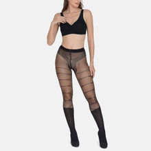 Mod & Shy Women Self Design Pantyhose Stockings Black