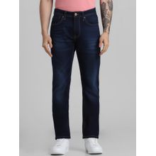 Jack & Jones Blue Clark Regular Fit Mid Rise Stretch Jeans