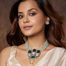 Joules By Radhika Classic Green Necklace Set