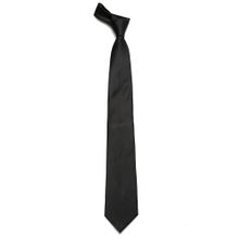 Tossido Black Fine Woven Micro Fiber Necktie