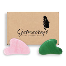 Getmecraft Rose Quartz Gua Sha And Jade Gua Sha Facial Massa...
