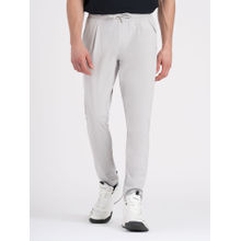 Red Tape Grey Solid Straight Fit Trackpant