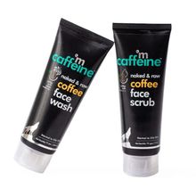 MCaffeine Exfoliating Face Wash & Face Scrub With Hyaluronic Acid Combo