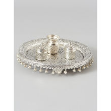 Assemblage Antique Silver Ghungroo Aarti Thali Set