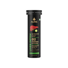 Auric Liver Detox Effervescent with 10 Ayurvedic Herbs, Clinically Researched ingredients , 1 Tube