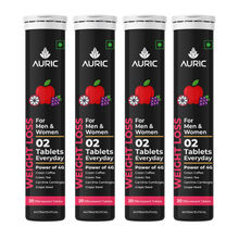 Auric Get Slim Effervescent- Power of Green Coffee, Green Tea, Grape Seed & Garcinia Cambogia, 4 Tubes