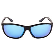 Equal Blue Color Sunglasses Sports Shape Full Rim Black Frame