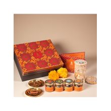 Ritualistic Red Gulzar Soapstone Camphor Diffuser Burner with 4 Fragrances Jar