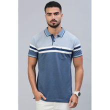 Classic Polo Men's Half Sleeve Blue Slim Fit Solid Polo T-Shirt