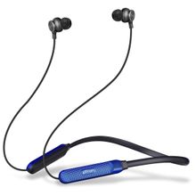 pTron Tangent Duo Bluetooth 5.2 Wireless Headphones with 24Hrs Playback & In-Line Mic - Blue