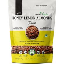 Nourish Vitals Honey Lemon Rosted Almonds With No Preservatives