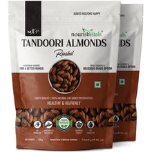 Nourish Vitals Tandoori Rosted Almonds With No Preservatives (Pack Of 2)