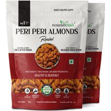 Nourish Vitals Peri Peri Rosted Almonds With No Preservatives (Pack Of 2)