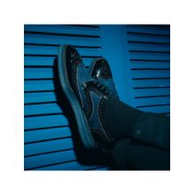 Monkstory Dual Colour Brogues - Glossy Black and Blue