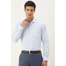 Peter England Men Blue Slim Fit Formal Full Sleeves Formal Shirt