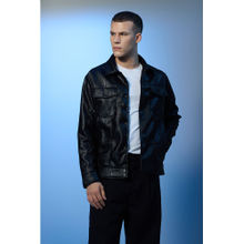 Snitch Stars Within Relaxed Fit Black Textured Jacket