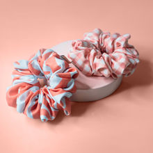 Hair Drama Co. Checkered Scrunchies - Set Of 2