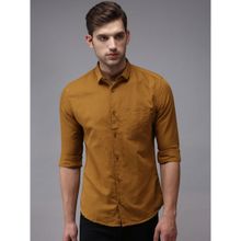 SHOWOFF Men Bronze Collar Neck Solid Comfort Fit Shirt