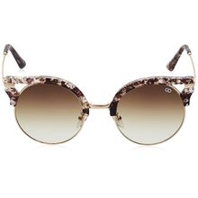 Gio Collection UV Protected Round Women Sunglasses - Brown Frame