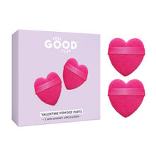 Feel Good Club Valentine Powder Puffs - Random Colours 2 Pc Mini Heart Shaped Makeup Blender Sponges