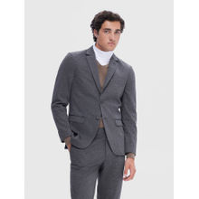 Selected Grey Slim Fit Jersey Suit Set Blazer