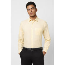 Peter England Men Yellow Slim Fit Formal Full Sleeves Formal Shirt