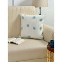 Sashaa World Mint Tufted Dots Cushion Cover